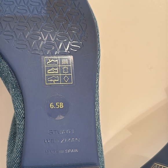 New STUART WEITZMAN Denim Shoes. Size 6.5. - Picture 5 of 6